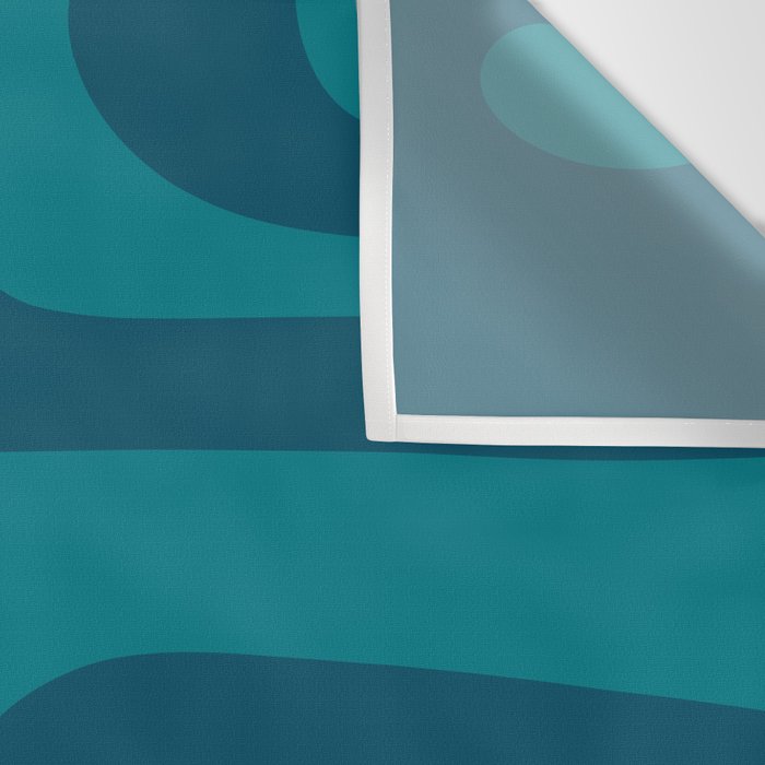 Mid Century Modern Piquet Abstract Pattern Blue Teal Wall Tapestry Gallery Image 3