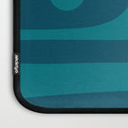 Mid Century Modern Piquet Abstract Pattern Blue Teal Laptop Sleeve Gallery Image 3