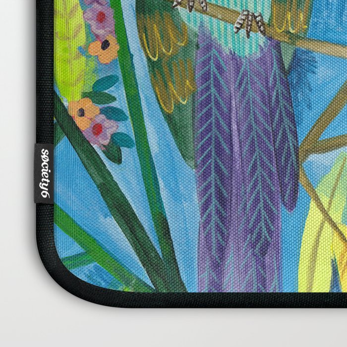 Woman and her parrots Laptop Sleeve Gallery Image 3