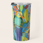 Woman and her parrots Travel Mug Gallery Image 3