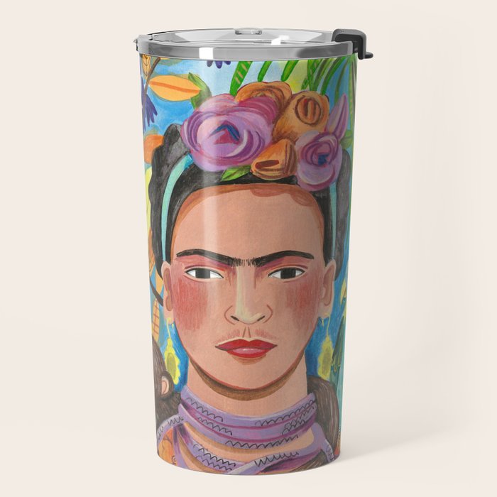 Woman and her parrots Travel Mug Gallery Image 2