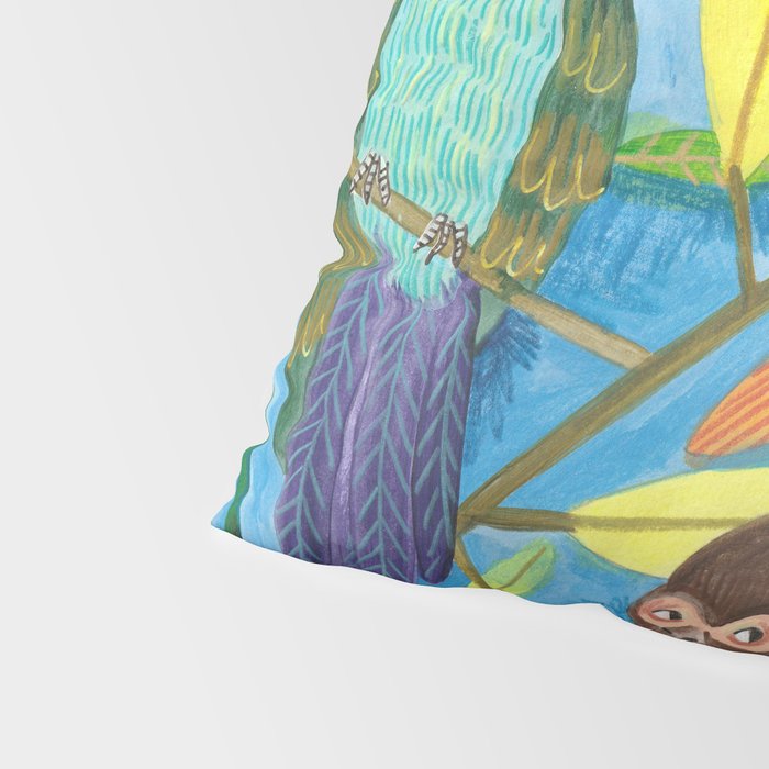 Woman and her parrots Pillow Sham Gallery Image 4