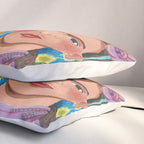 Woman and her parrots Pillow Sham Gallery Image 3