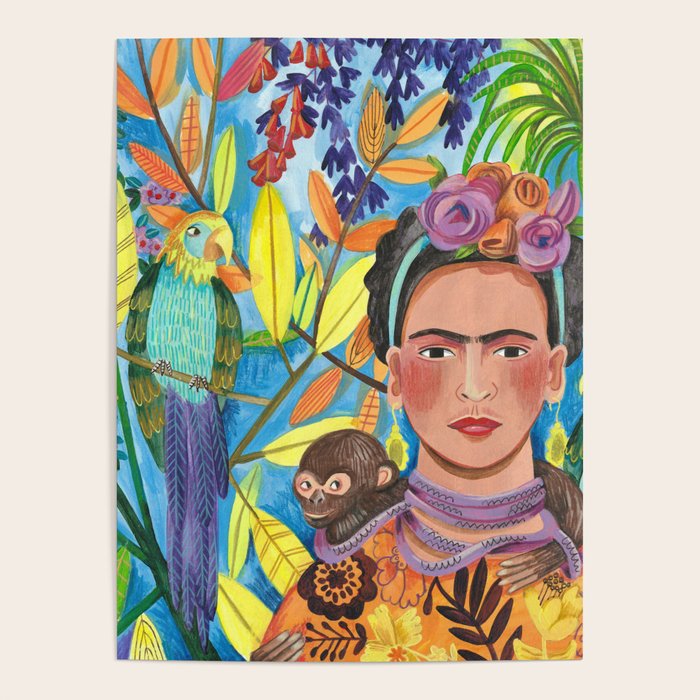 Woman and her parrots Poster Gallery Image 4