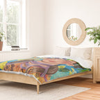 Woman and her parrots Duvet Cover Gallery Image 2
