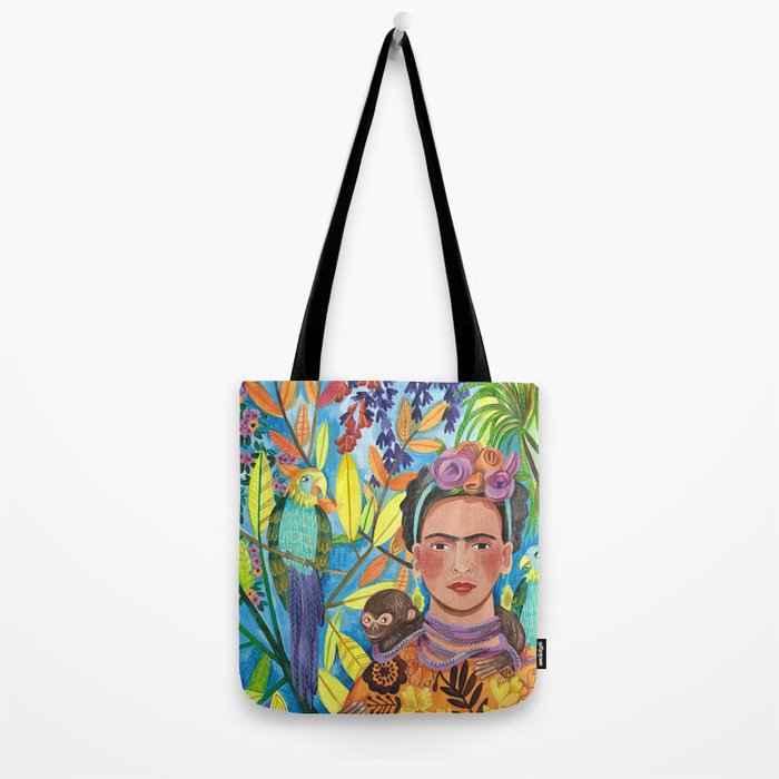 Woman and her parrots Tote Bag Gallery Image 2