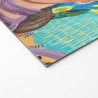 Woman and her parrots Welcome Mat Gallery Image 2