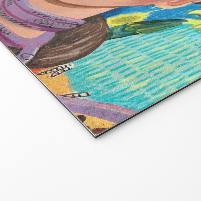 Woman and her parrots Welcome Mat Gallery Image 2