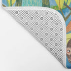 Woman and her parrots Bath Mat Gallery Image 2