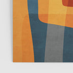 Blue Red Yellow MCM Art Poster Gallery Image 3