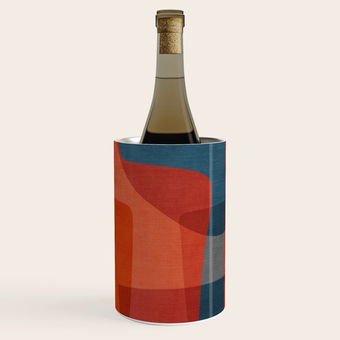 Blue Red Yellow MCM Art Wine Chiller Gallery Image 3