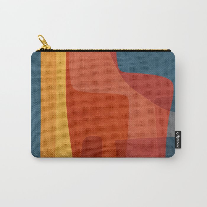 Blue Red Yellow MCM Art Carry All Pouch Gallery Image 1