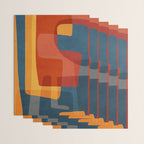 Blue Red Yellow MCM Art Wrapping Paper Gallery Image 3
