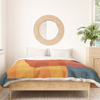 Blue Red Yellow MCM Art Duvet Cover Gallery Image 3