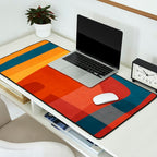 Blue Red Yellow MCM Art Desk Mat Gallery Image 2
