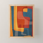 Blue Red Yellow MCM Art Mini Art Print Gallery Image 1