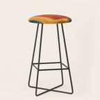 Blue Red Yellow MCM Art Stool Gallery Image 1