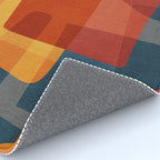 Blue Red Yellow MCM Art Rug Gallery Image 4