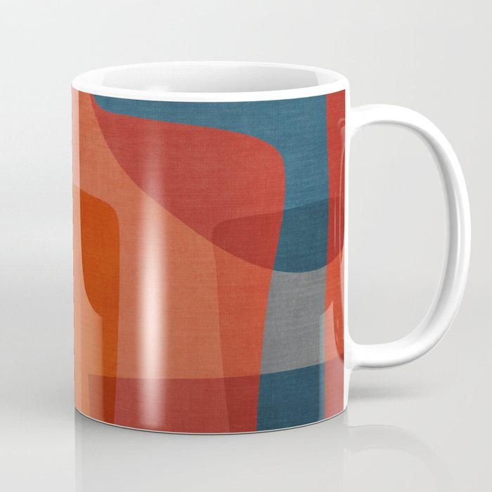 Blue Red Yellow MCM Art Coffee Mug Gallery Image 1