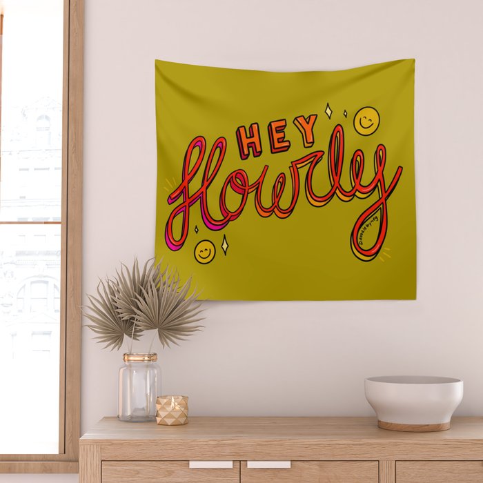 Hey Howdy Wall Tapestry Gallery Image 2
