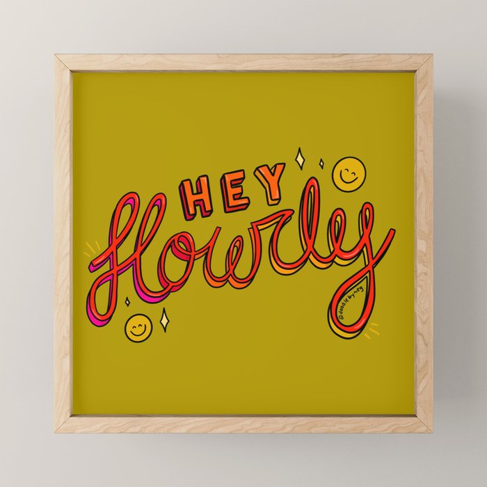 Hey Howdy Mini Art Print Gallery Image 1