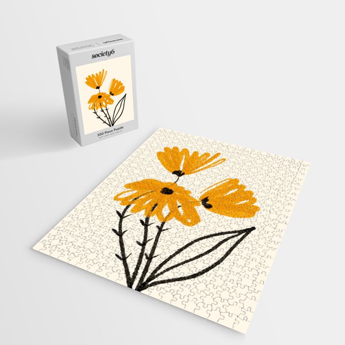 The Cosmo Yellow Flowers 02 Jigsaw Puzzle Gallery Image 2