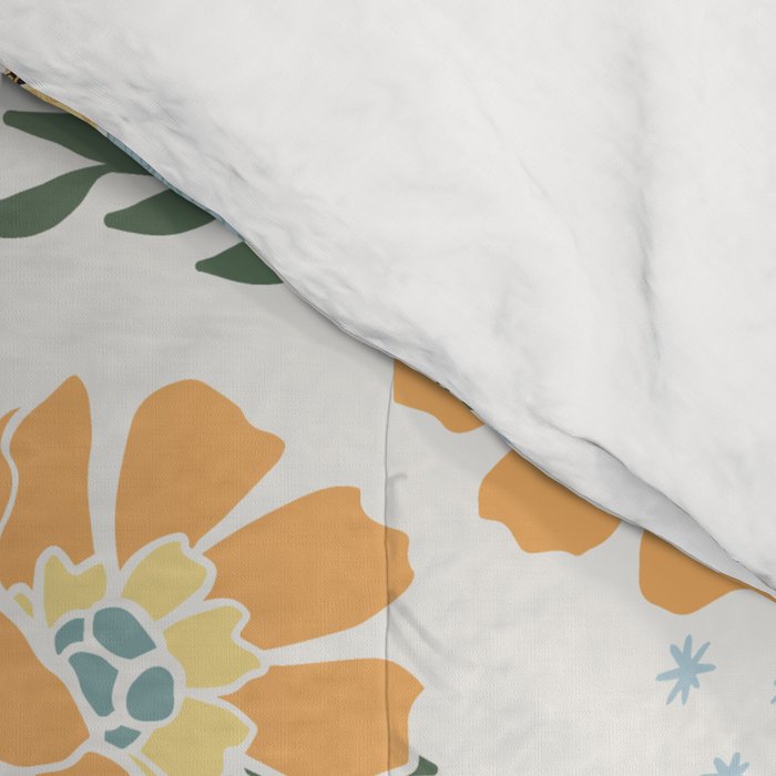 Honey Bees and Orange Flowers Comforter Gallery Image 4