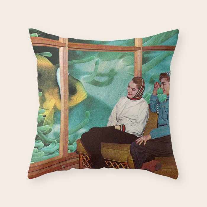Hello Fish Throw Pillow Gallery Image 1