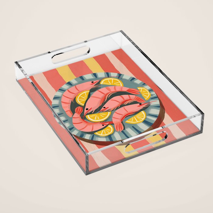Shrimp Picnic Acrylic Tray Gallery Image 1
