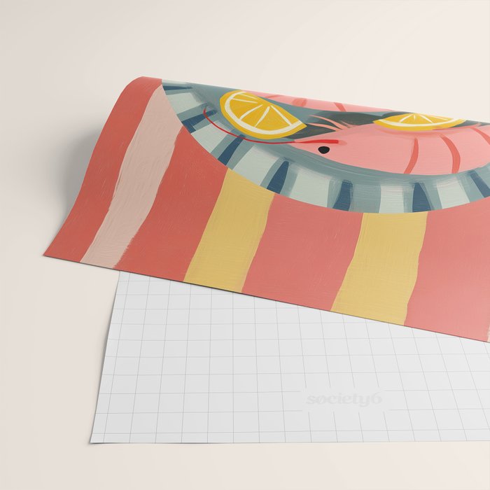 Shrimp Picnic Wrapping Paper Gallery Image 2