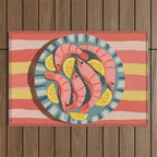 Shrimp Picnic Outdoor Rug Gallery Image 1