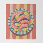 Shrimp Picnic Throw Blanket Gallery Image 2