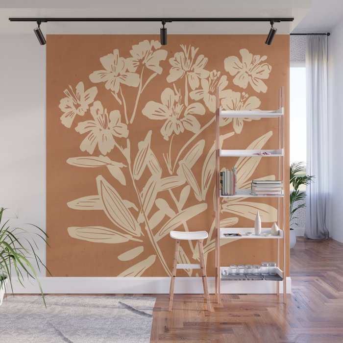 Minimalist Flowers 4 Wall Mural Gallery Image 1