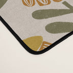 Retro Floral Mustard - Mid Century Modern Daisy Desk Mat Gallery Image 4