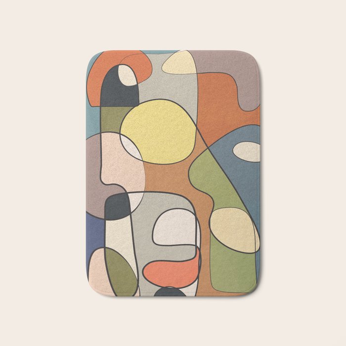 Abstract Line Art 08 Bath Mat Gallery Image 1