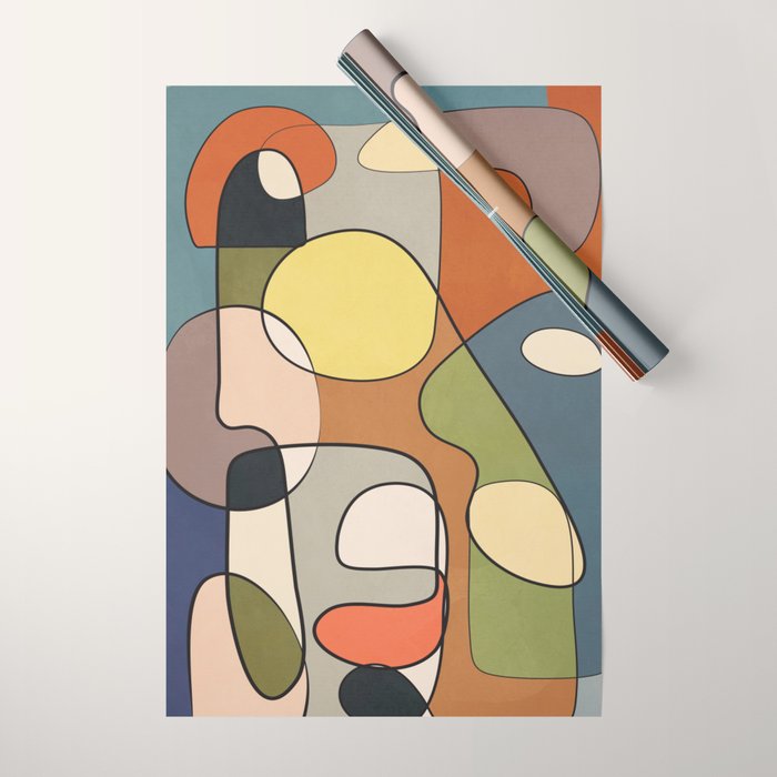 Abstract Line Art 08 Wrapping Paper Gallery Image 1