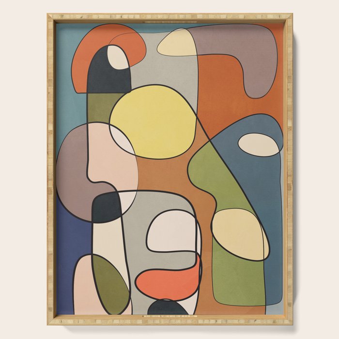 Abstract Line Art 08 Serving Tray Gallery Image 1