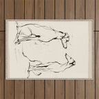Greyhound Pair - Modern Sketch Outdoor Rug Gallery Image 1