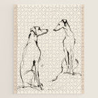 Greyhound Pair - Modern Sketch Jigsaw Puzzle Gallery Image 1