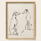 Greyhound Pair - Modern Sketch Serving Tray Gallery Image 1