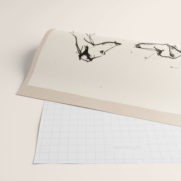 Greyhound Pair - Modern Sketch Wrapping Paper Gallery Image 2