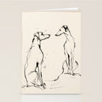 Greyhound Pair - Modern Sketch Stationery Card Gallery Image 2