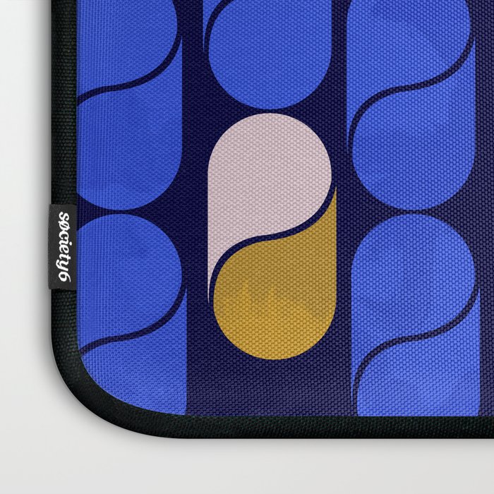 Blue modern pattern Laptop Sleeve Gallery Image 3
