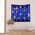 Blue modern pattern Wall Tapestry Gallery Image 2