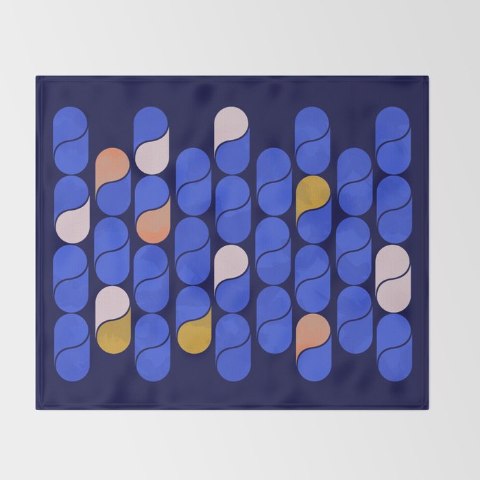 Blue modern pattern Throw Blanket Gallery Image 2