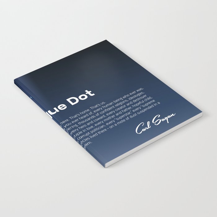 Pale Blue Dot poster, NASA Voyager 1 with Carl Sagan quote (vector art) Notebook Gallery Image 2
