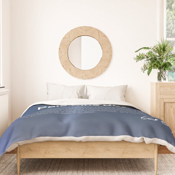 Pale Blue Dot poster, NASA Voyager 1 with Carl Sagan quote (vector art) Duvet Cover Gallery Image 3