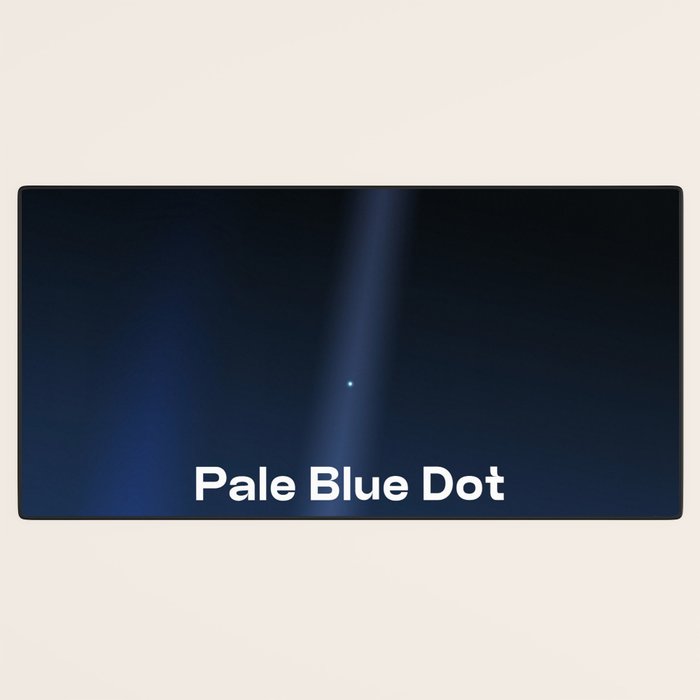 Pale Blue Dot poster, NASA Voyager 1 with Carl Sagan quote (vector art) Desk Mat Gallery Image 3