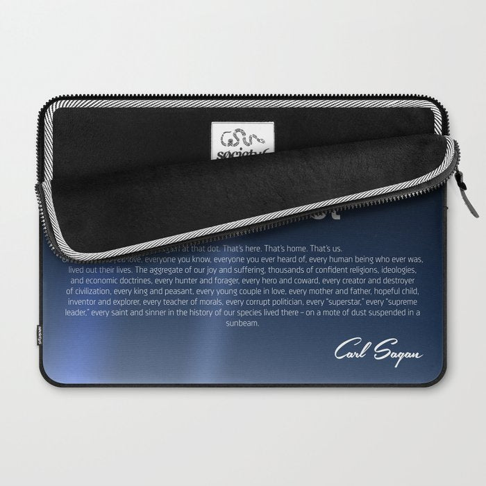 Pale Blue Dot poster, NASA Voyager 1 with Carl Sagan quote (vector art) Laptop Sleeve Gallery Image 2
