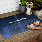 Pale Blue Dot poster, NASA Voyager 1 with Carl Sagan quote (vector art) Outdoor Rug Gallery Image 2